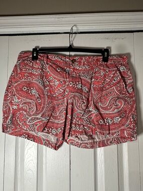 Old Navy Pink Paisley Cotton Blend Shorts